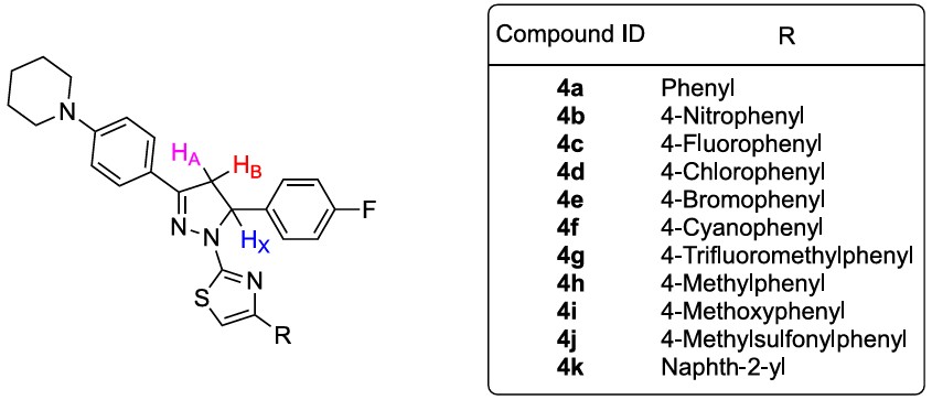 Hybrid thiazole–pyrazoline scaffolds for novel metabolic enzyme inhibitors
