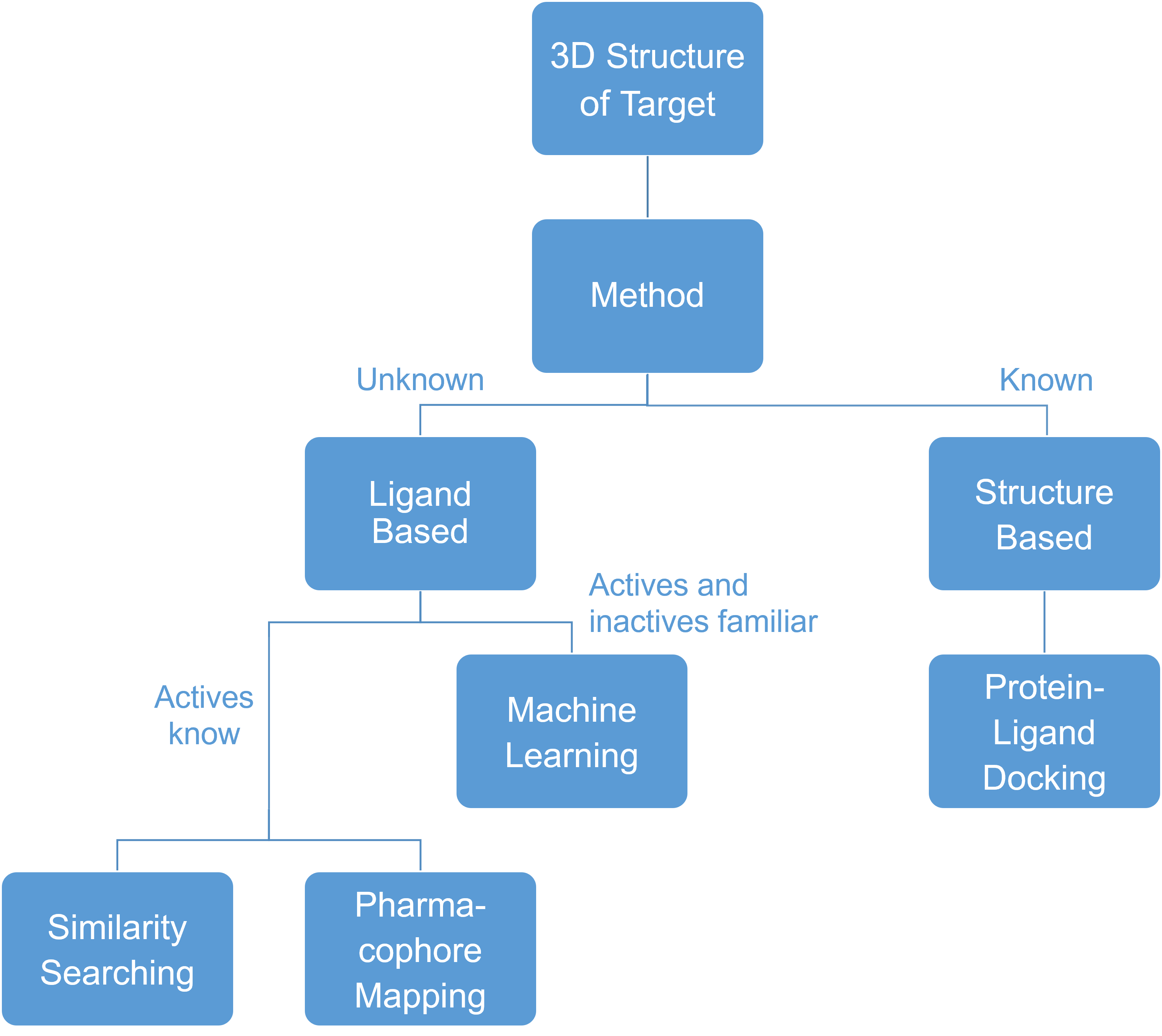 Flussdiagramm zur Veranschaulichung des virtuellen Screening-Prozesses für Enzyminhibitoren