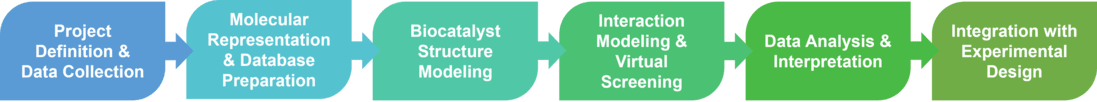 Workflow of computational modeling of biocatalyst–substrate interactions service