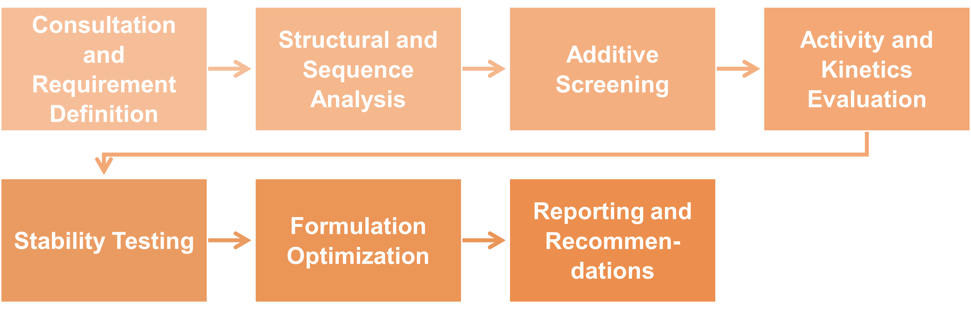 Service-Workflow für additivbasierte Enzymstabilisierung