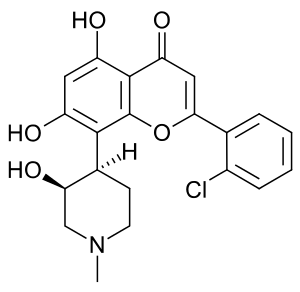 Chemische Struktur von Alvocidib.